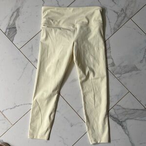 Athleta Cream High-Rise Leggings